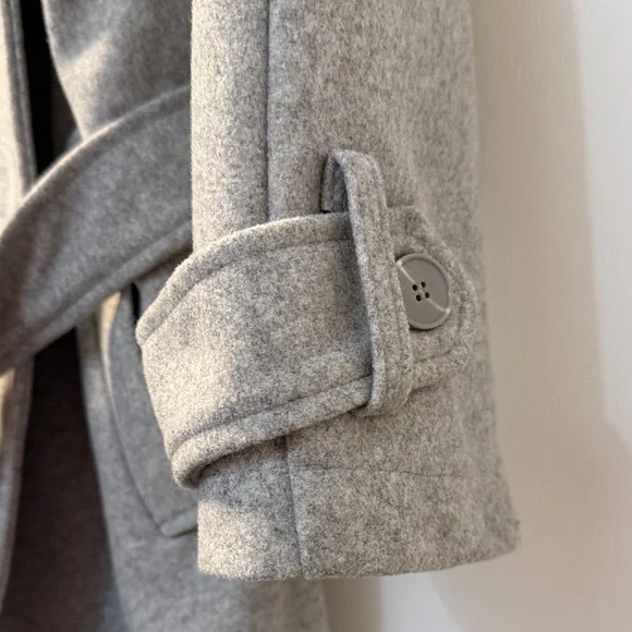 Forever 21 Light Gray Trench Winter Coat - Picture 3 of 10